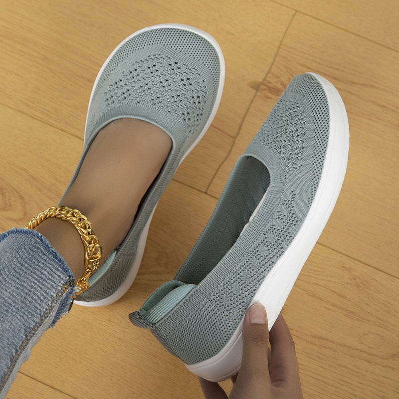 Lori | Chic Breathable Knit Slip-On Slippers