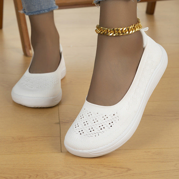 Lori | Chic Breathable Knit Slip-On Slippers