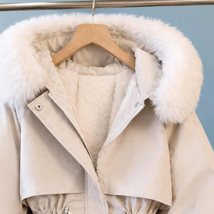 Lori | Relaxed Hooded Fur Trim Parka Coat