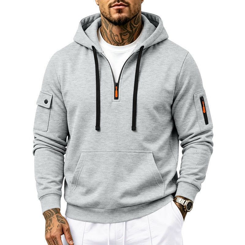 Lucas | Cozy Half-Zip Mens Hoodies with Sleeve Pockets
