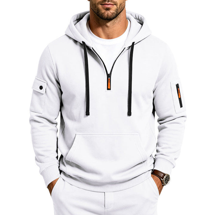 Lucas | Cozy Half-Zip Mens Hoodies with Sleeve Pockets