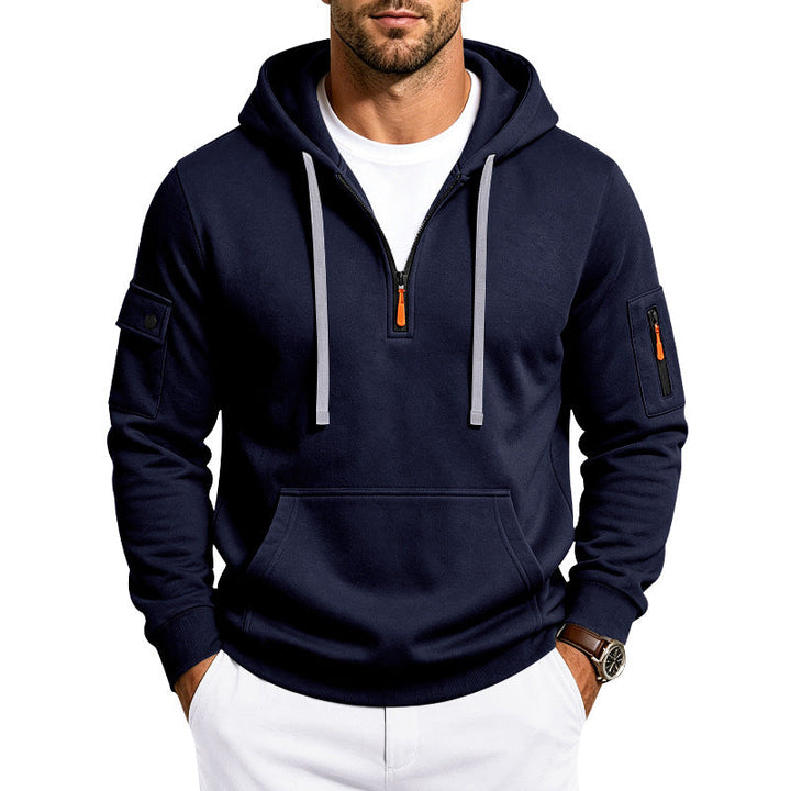 Lucas | Cozy Half-Zip Mens Hoodies with Sleeve Pockets