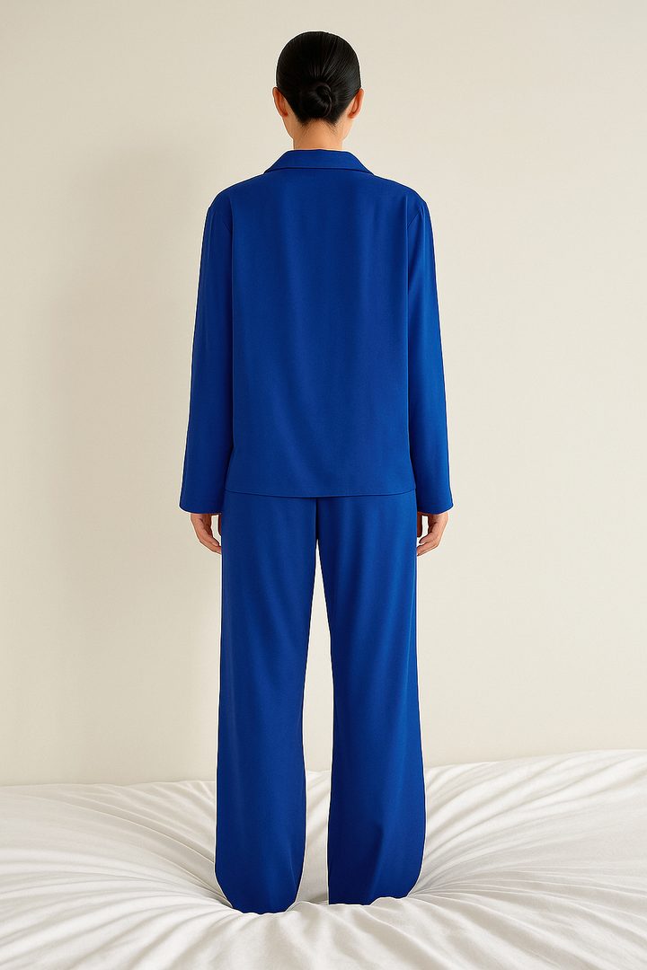 Madison | Relaxed Satin Wide Leg Pajamas Set
