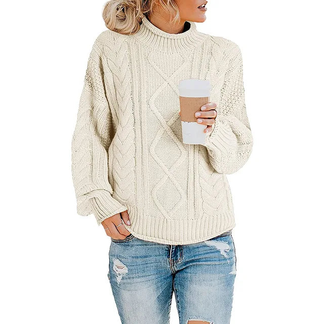 Margaret | Chic Cable Knit Turtleneck Sweater