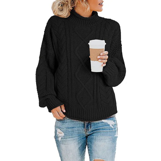 Margaret | Chic Cable Knit Turtleneck Sweater