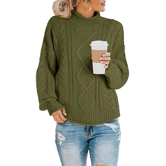 Margaret | Chic Cable Knit Turtleneck Sweater