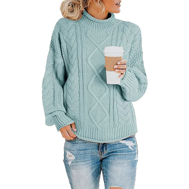Margaret | Chic Cable Knit Turtleneck Sweater