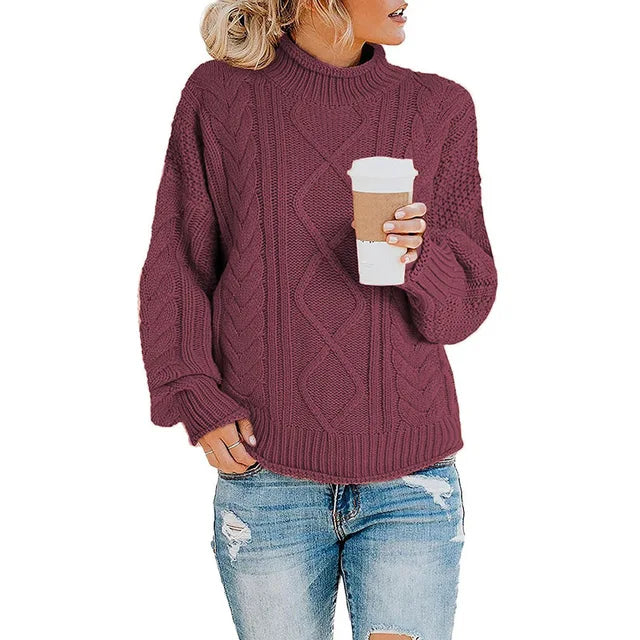Margaret | Chic Cable Knit Turtleneck Sweater