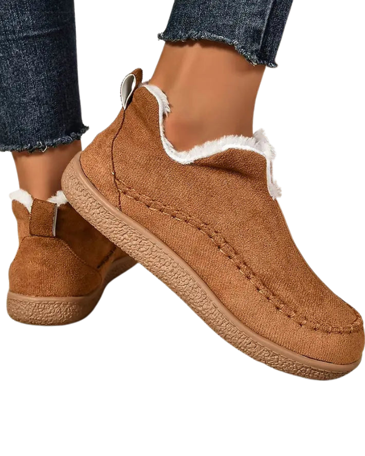 Margaret | Plush-Lined Slip-On Ankle Snow Boots