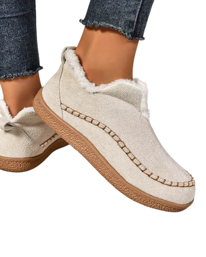 Margaret | Plush-Lined Slip-On Ankle Snow Boots