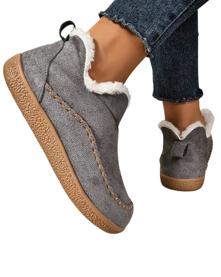 Margaret | Plush-Lined Slip-On Ankle Snow Boots