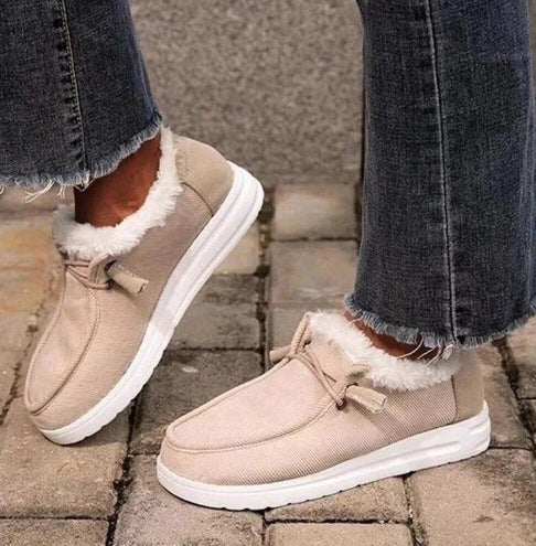 Margaret | Refined Fuzzy Lined Moccasin Slippers