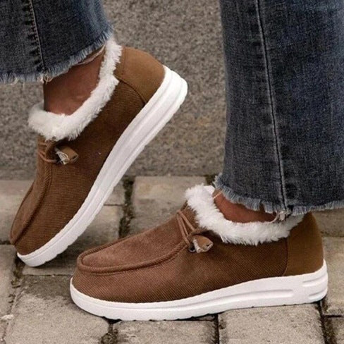 Margaret | Refined Fuzzy Lined Moccasin Slippers