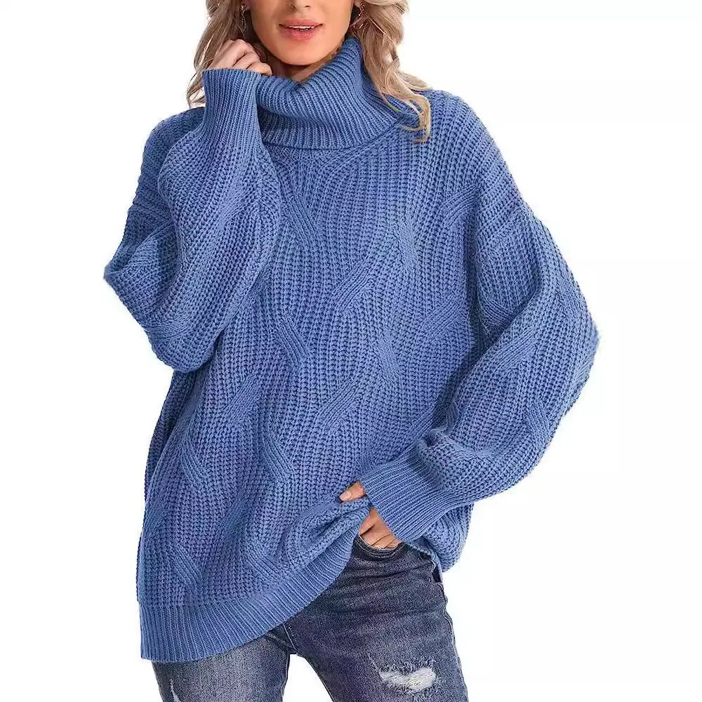 Maria | Cozy Oversized Cable Knit Turtleneck Sweater