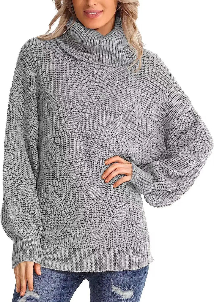 Maria | Cozy Oversized Cable Knit Turtleneck Sweater