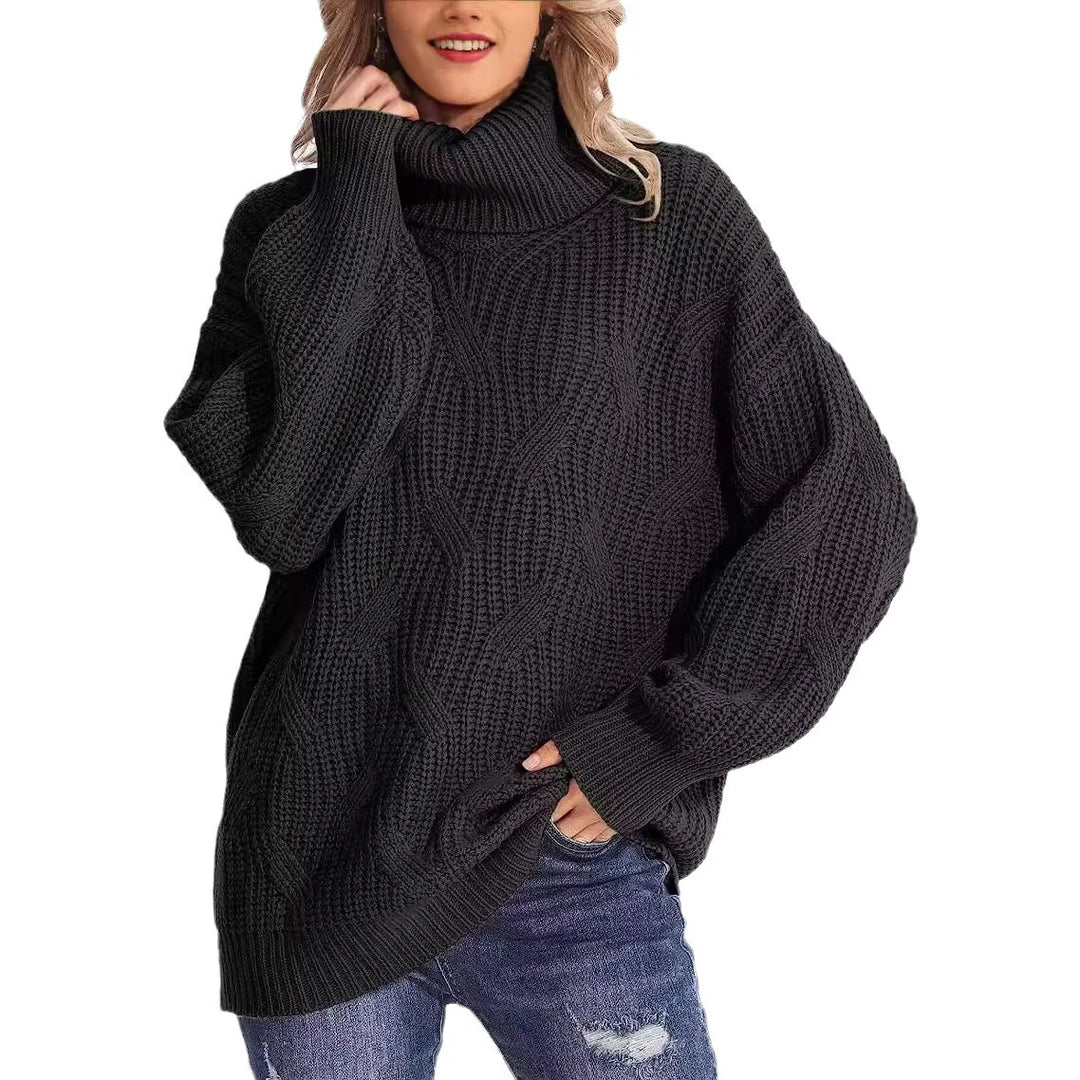 Maria | Cozy Oversized Cable Knit Turtleneck Sweater