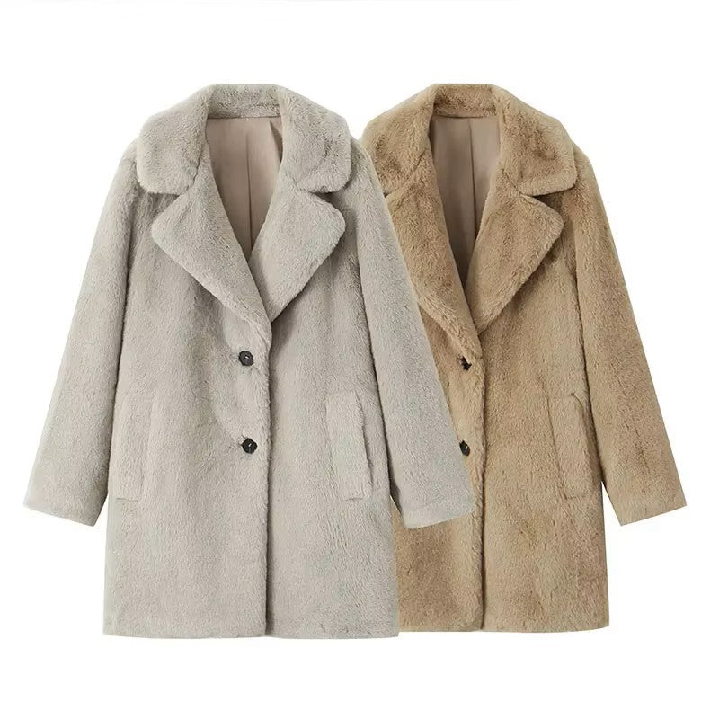 Marilyn | Polished Long Teddy Fur Coat