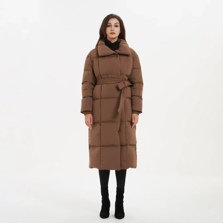 Marilyn | Relaxed Belted Long Puffer Jacket Coat