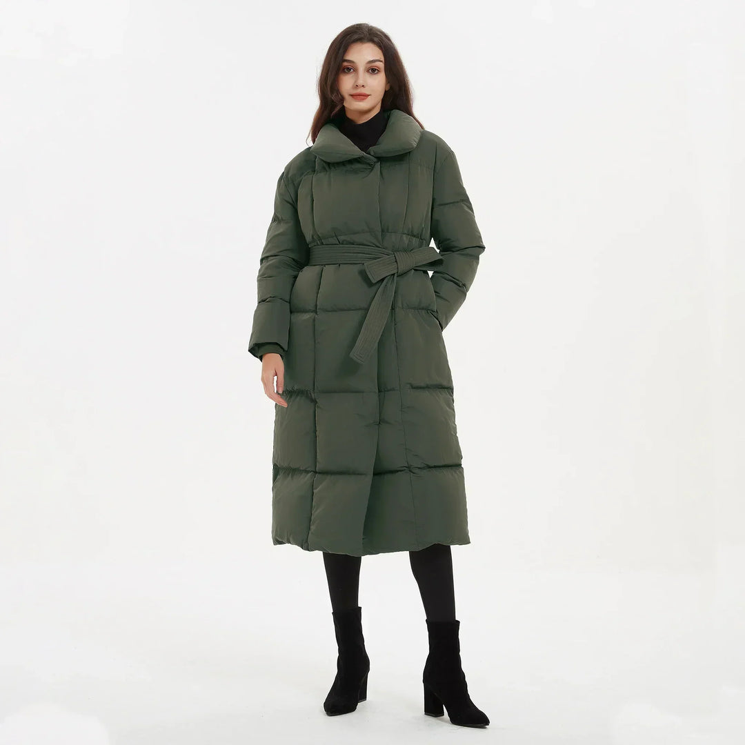 Marilyn | Relaxed Belted Long Puffer Jacket Coat