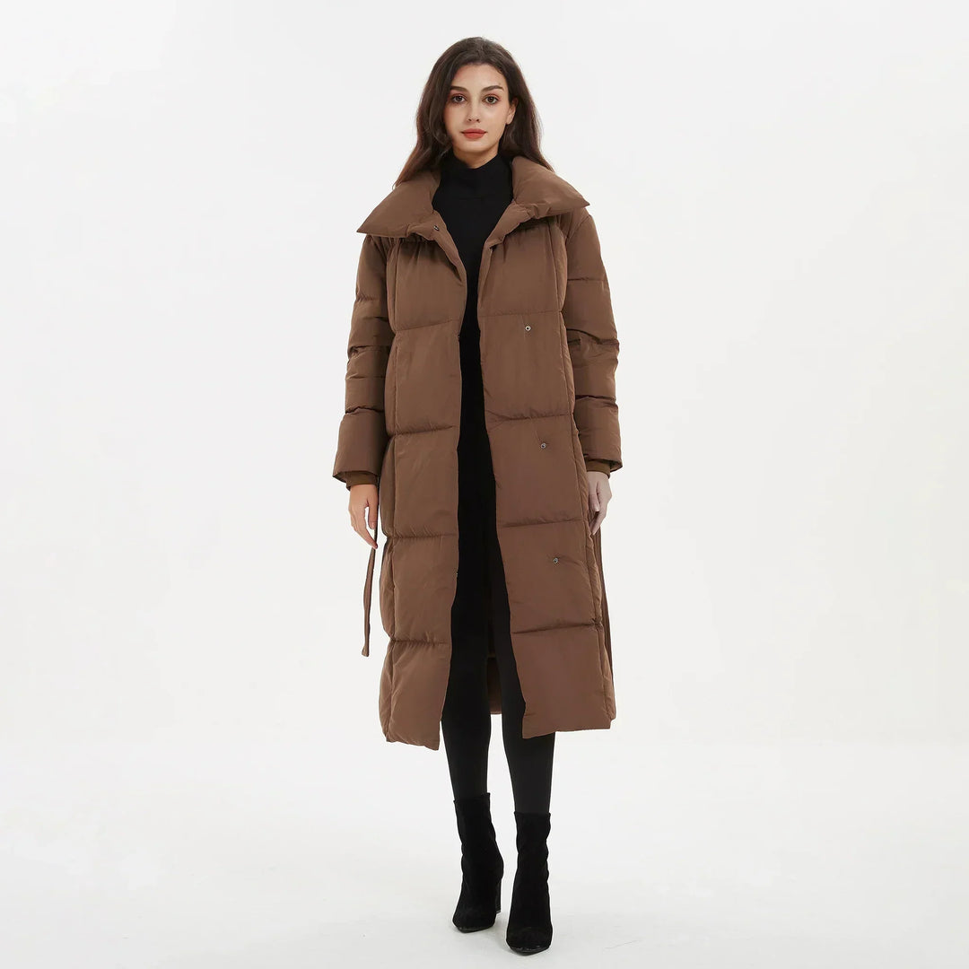 Marilyn | Relaxed Belted Long Puffer Jacket Coat