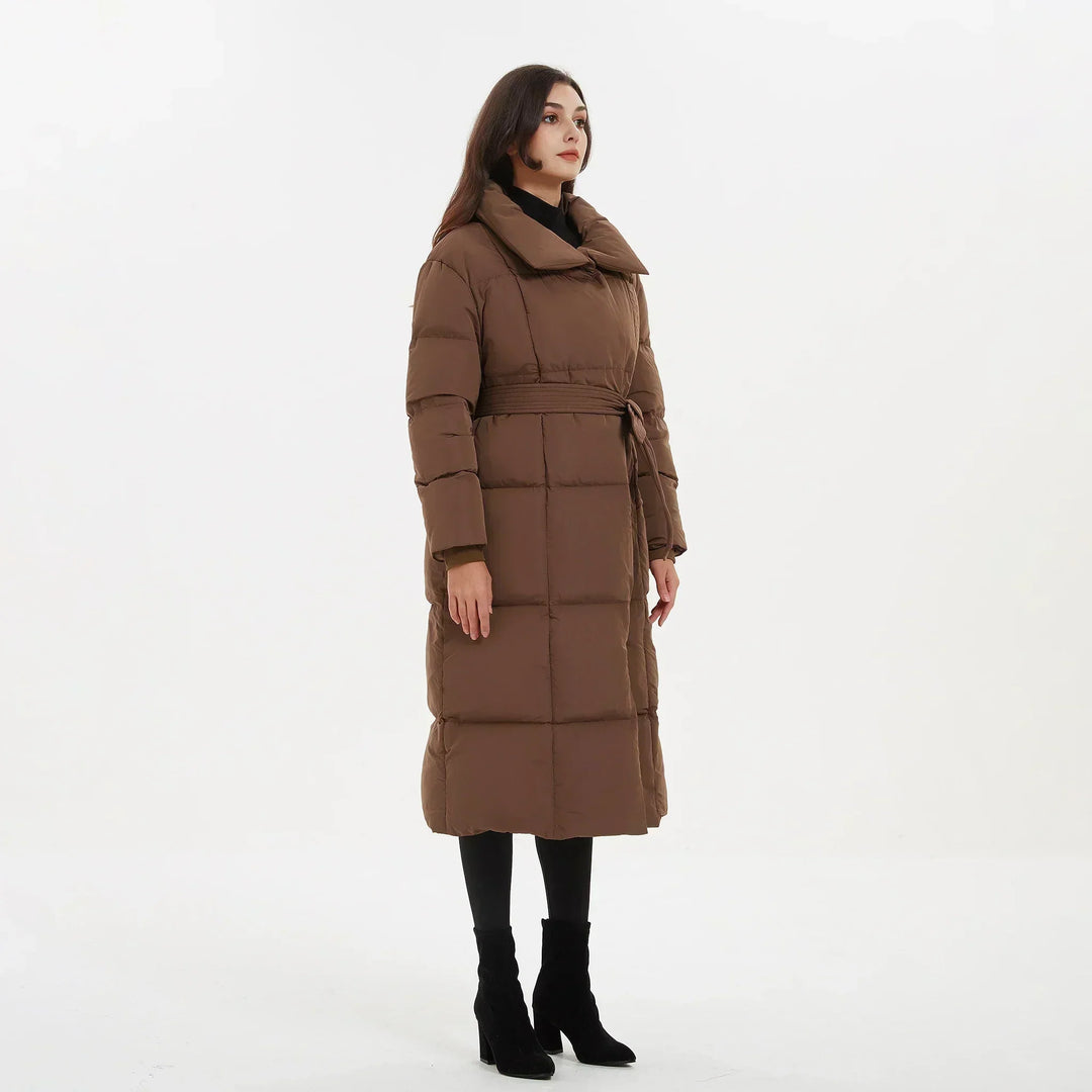 Marilyn | Relaxed Belted Long Puffer Jacket Coat