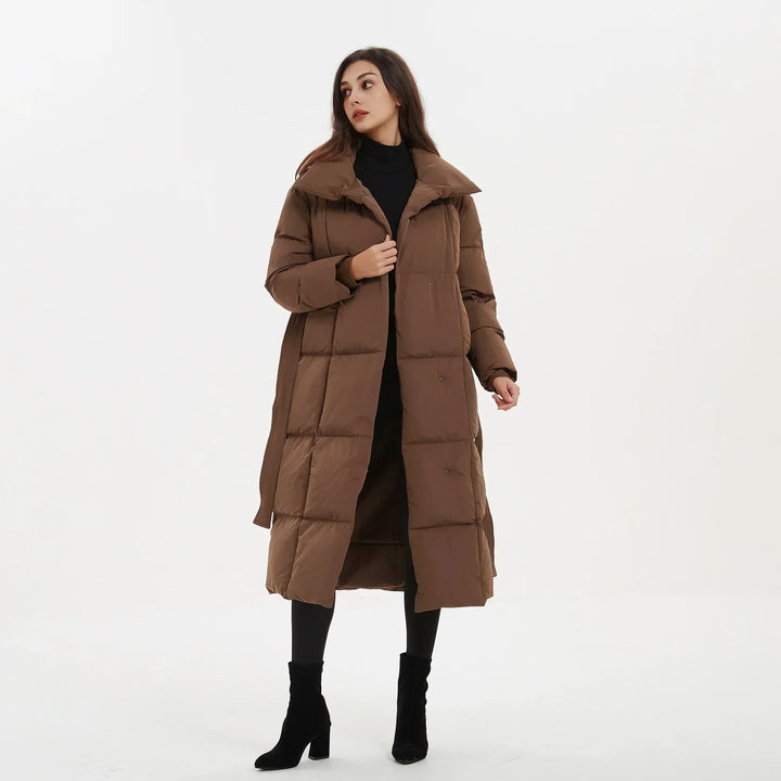 Marilyn | Relaxed Belted Long Puffer Jacket Coat