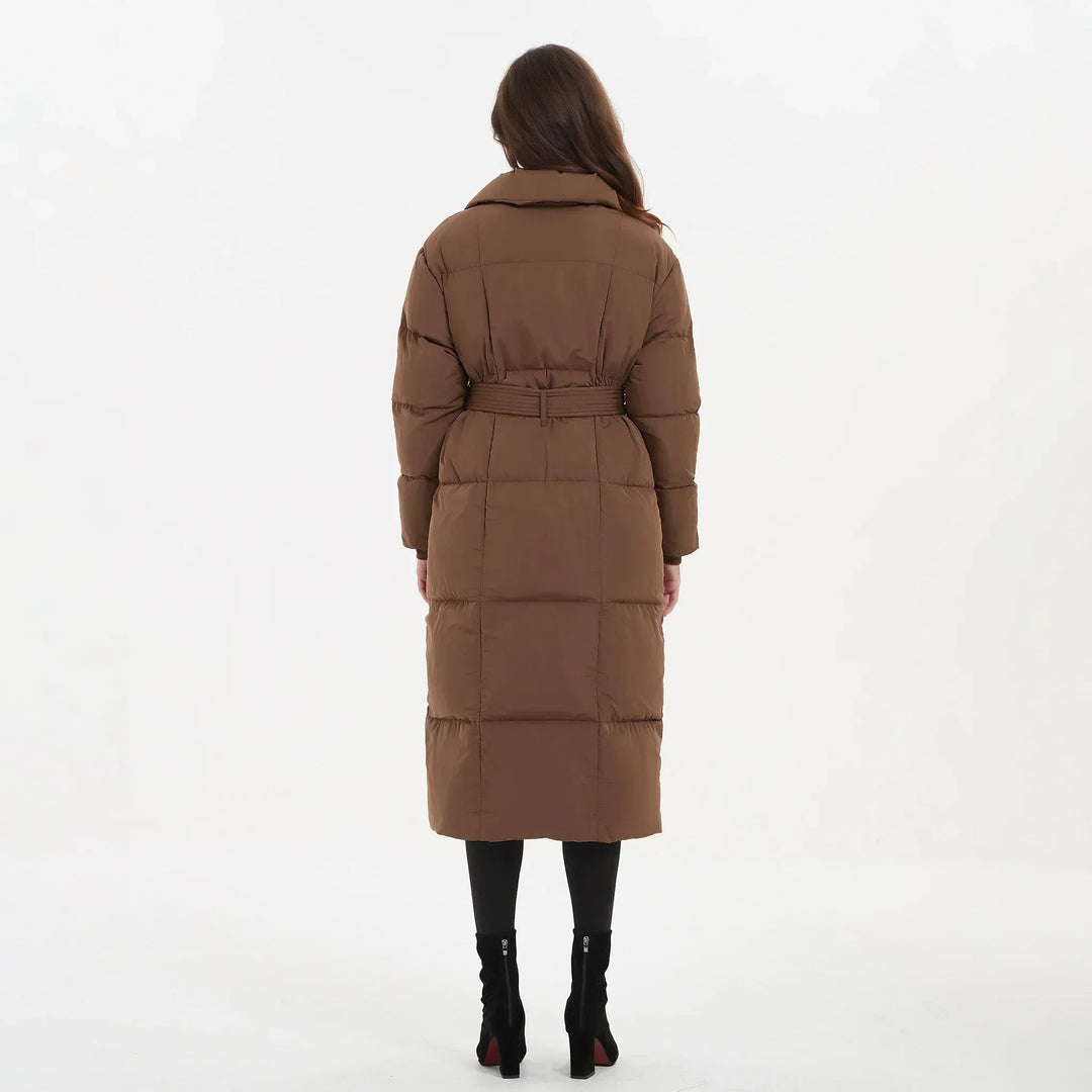 Marilyn | Relaxed Belted Long Puffer Jacket Coat