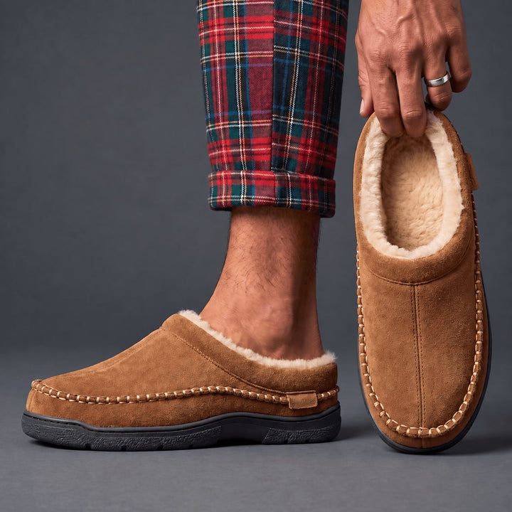 Mark | Plush-Lined Slip-On Moccasin Mens Slippers