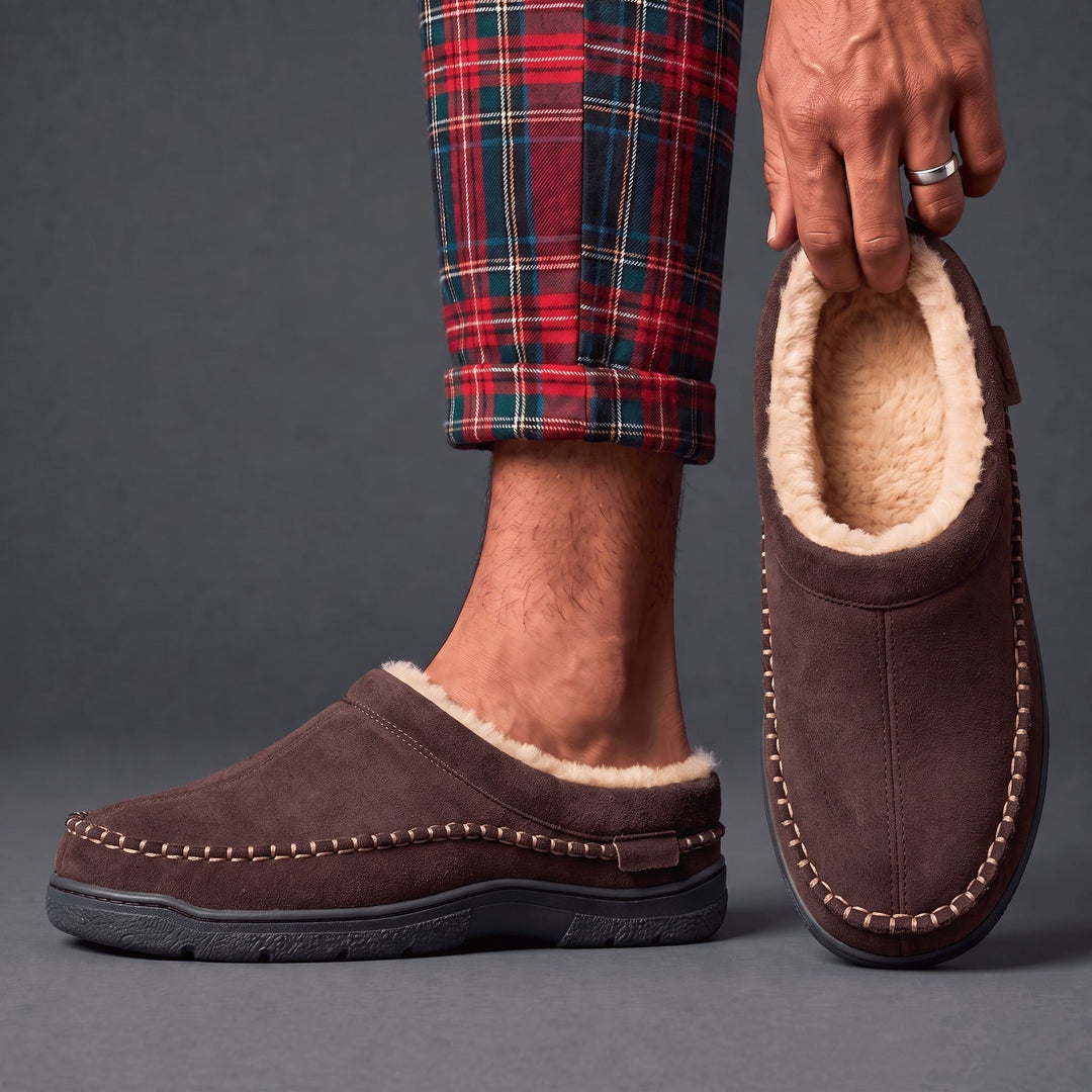 Mark | Plush-Lined Slip-On Moccasin Mens Slippers