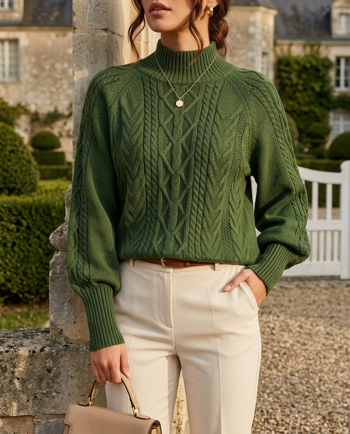 Martha | Cozy Cable Knit Turtleneck Sweater