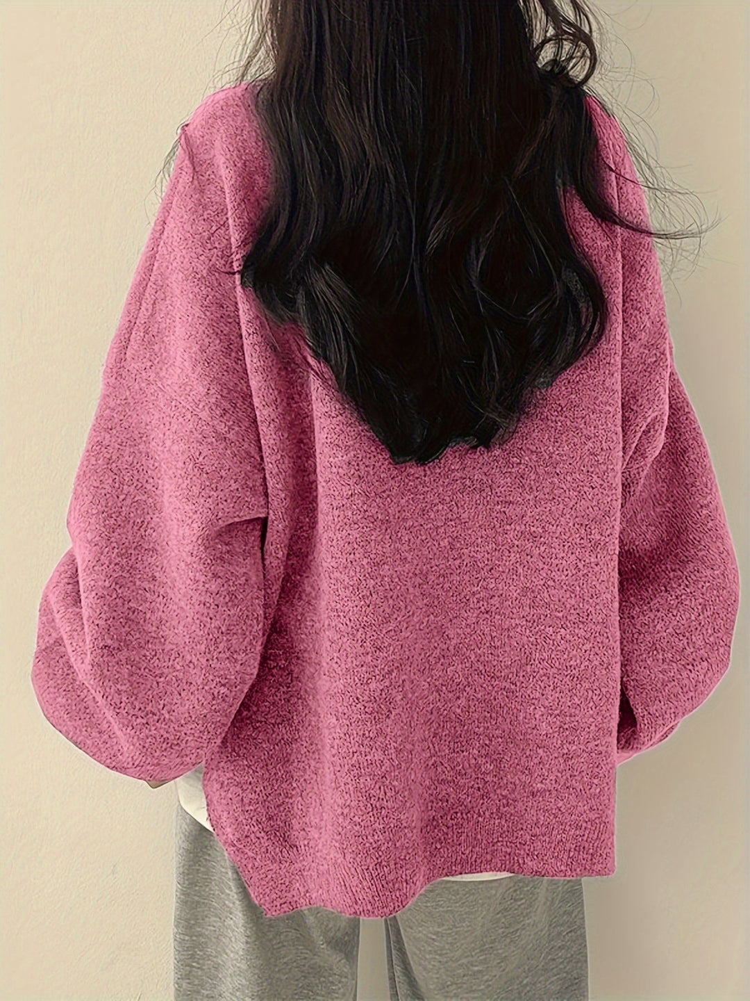 Mary | Cozy Oversized Sweatshirt with Balloon Sleeves and Crew Neck