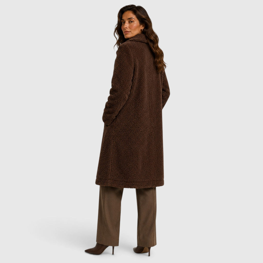 Megan | Cozy Longline Button Front Sherpa Jacket Women