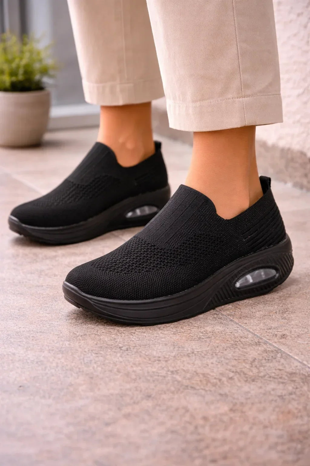 Megan | Knit Slip-On Supportive Walking Shoes