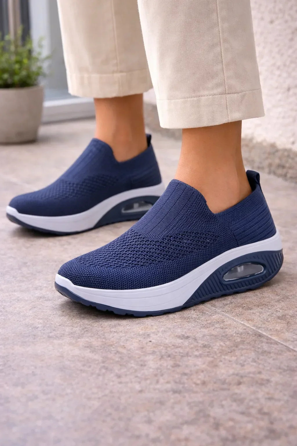 Megan | Knit Slip-On Supportive Walking Shoes