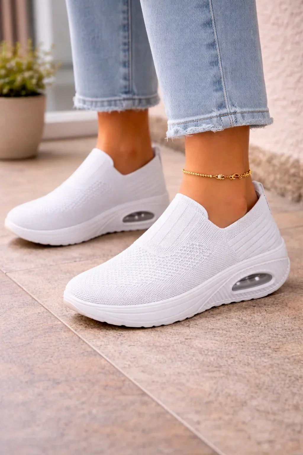 Megan | Knit Slip-On Supportive Walking Shoes
