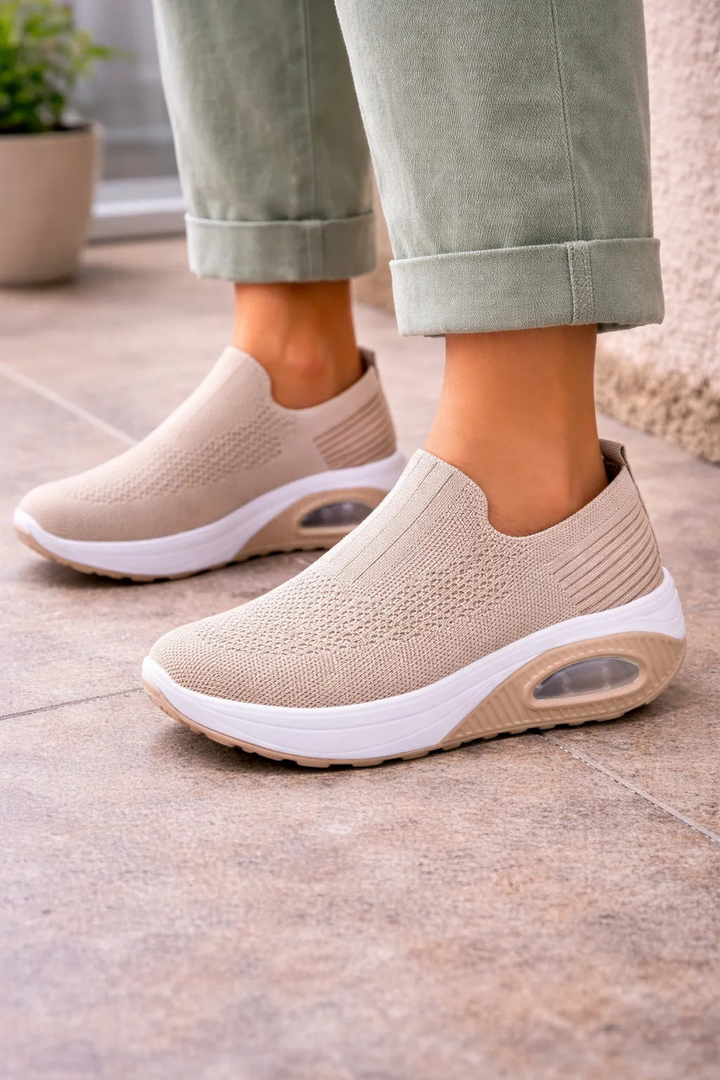 Megan | Knit Slip-On Supportive Walking Shoes