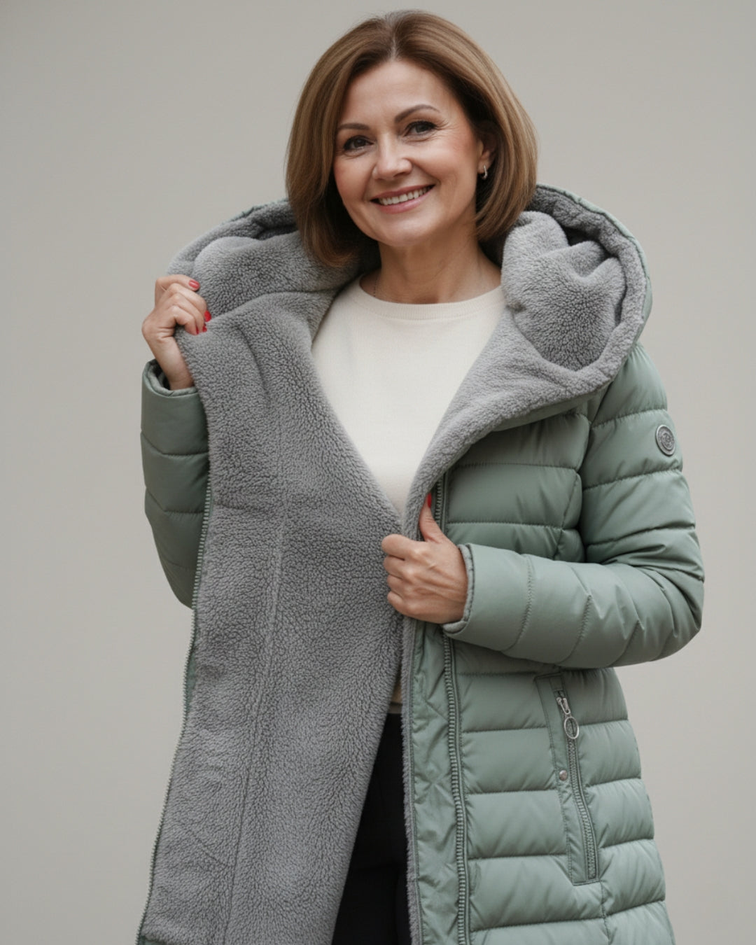 Melissa | Graceful Hooded Plush-Lined Puffer Jacket