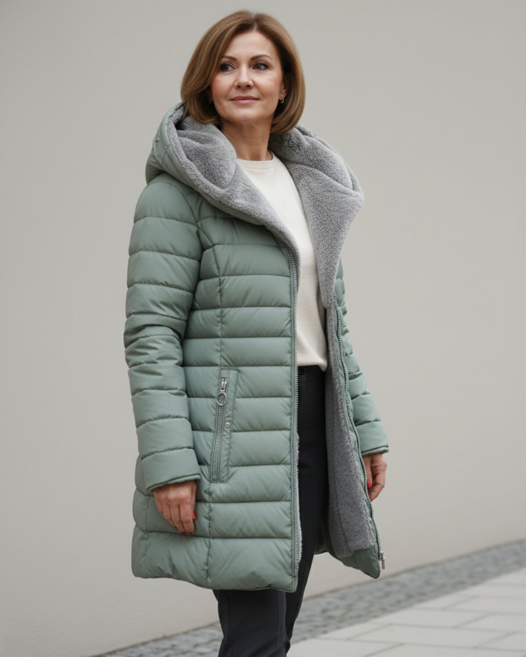 Melissa | Graceful Hooded Plush-Lined Puffer Jacket