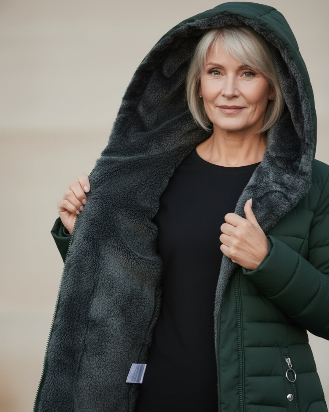 Melissa | Graceful Hooded Plush-Lined Puffer Jacket