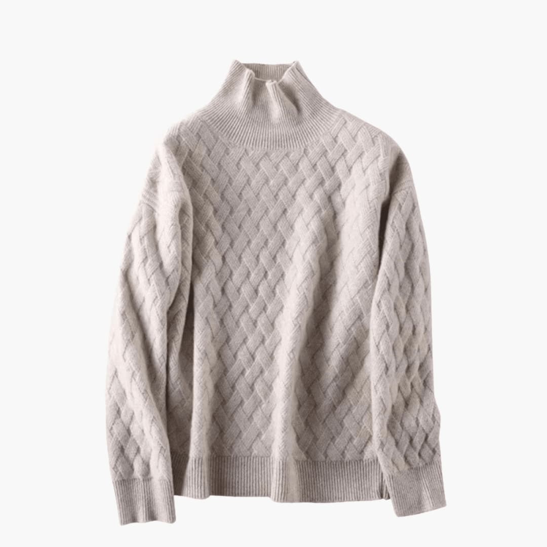 Michelle | Effortless Oversized Cable Knit Turtleneck Sweater