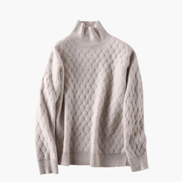 Michelle | Effortless Oversized Cable Knit Turtleneck Sweater