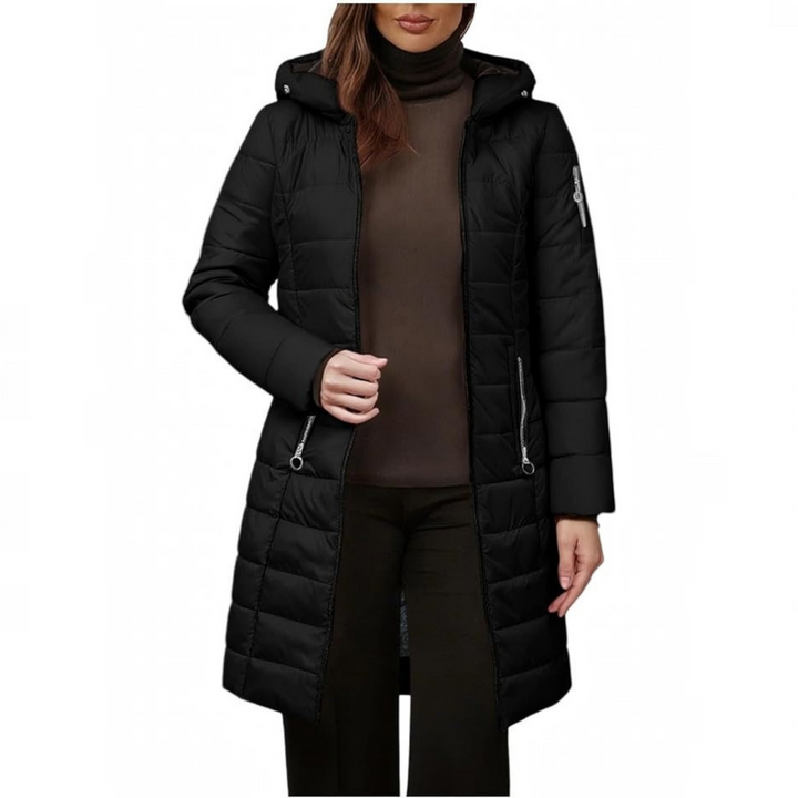 Michelle | Timeless Hooded Long Quilted Puffer Jacket