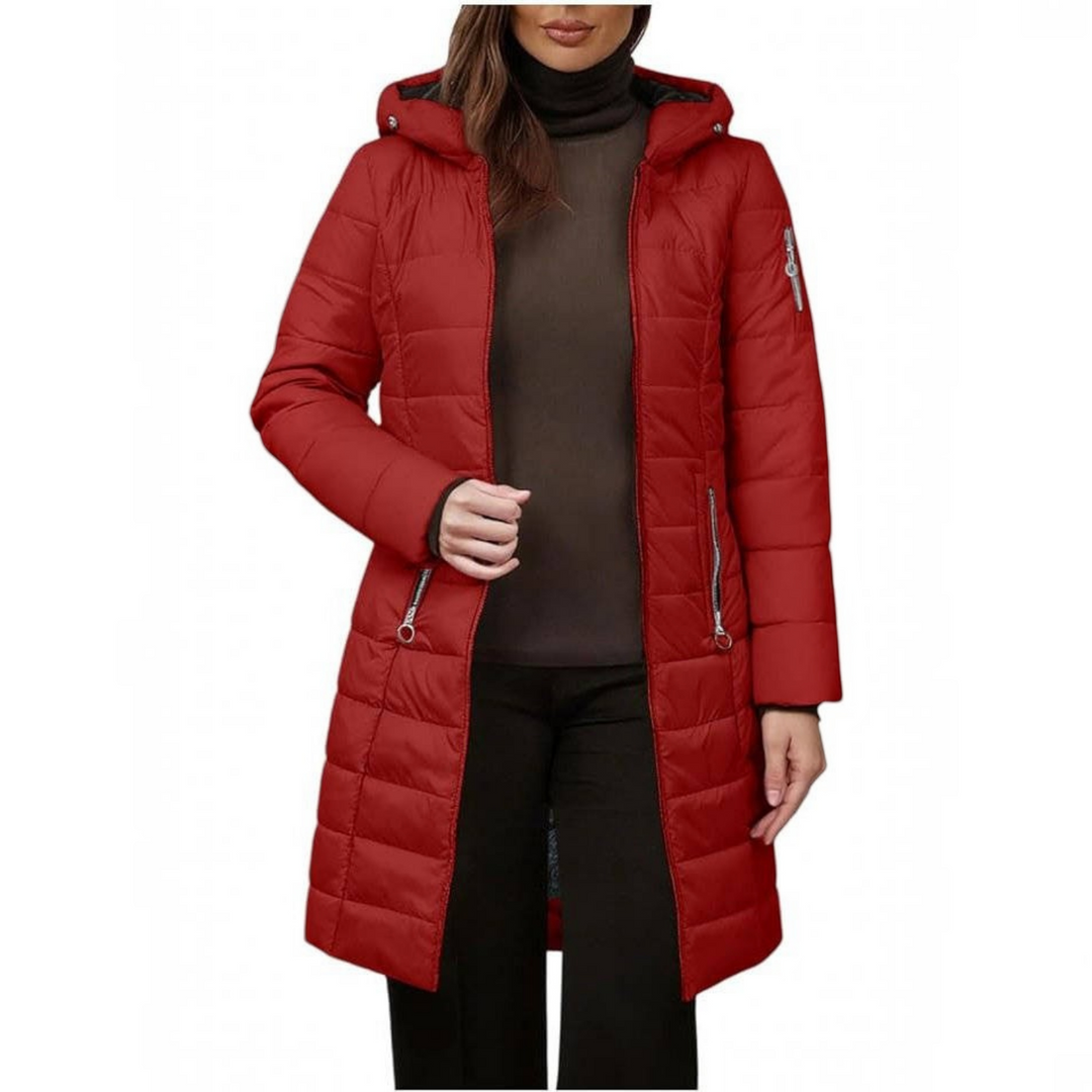 Michelle | Timeless Hooded Long Quilted Puffer Jacket