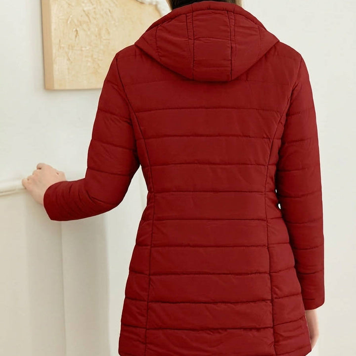 Michelle | Timeless Hooded Long Quilted Puffer Jacket