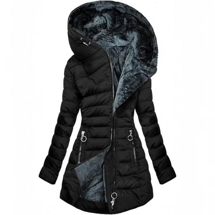 Michelle | Timeless Hooded Long Quilted Puffer Jacket