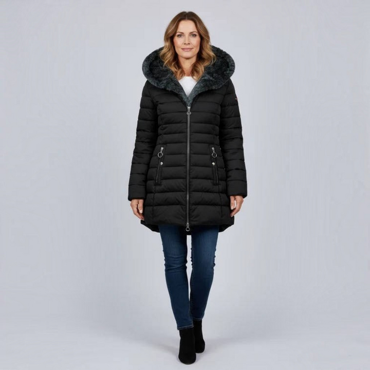Michelle | Timeless Hooded Long Quilted Puffer Jacket