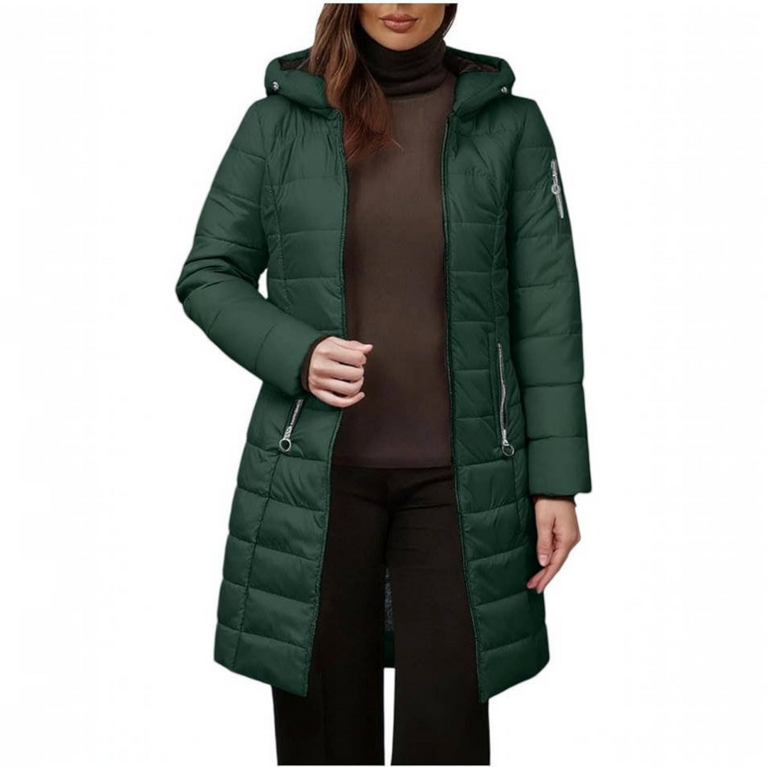 Michelle | Timeless Hooded Long Quilted Puffer Jacket