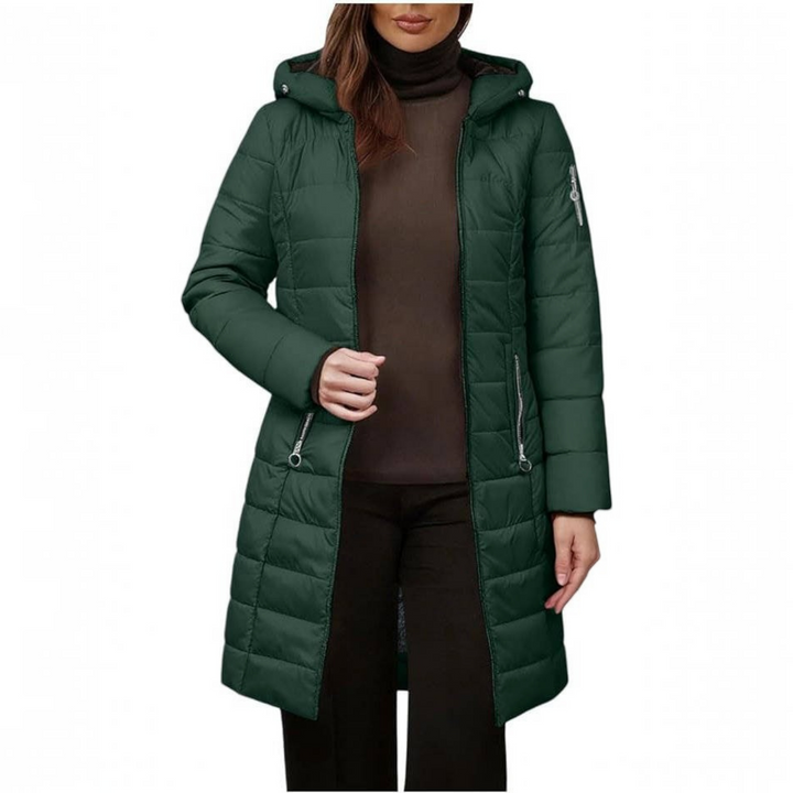 Michelle | Timeless Hooded Long Quilted Puffer Jacket
