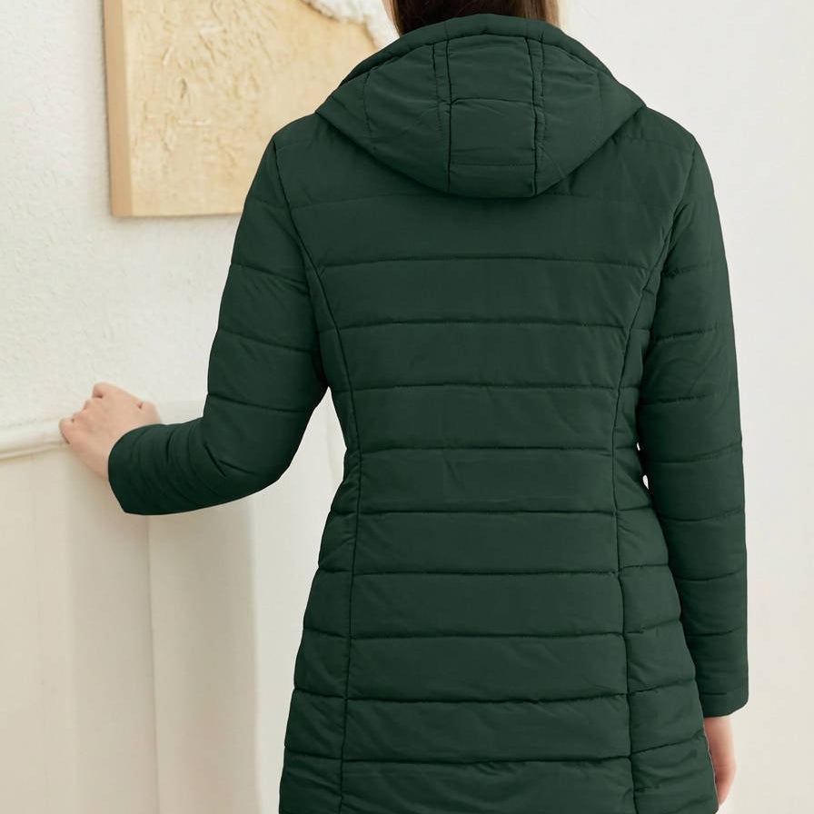 Michelle | Timeless Hooded Long Quilted Puffer Jacket