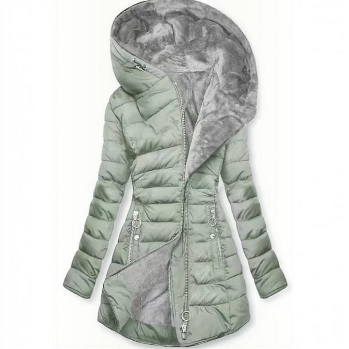 Michelle | Timeless Hooded Long Quilted Puffer Jacket